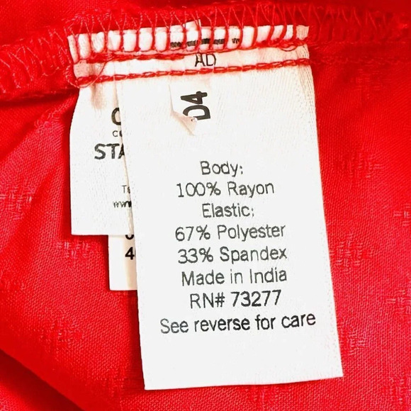 NWT CROFT & BARROW Women Sleeveless Full Length Shirred Red Maxi Dress Size 3X - Picture 13 of 14